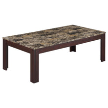 Load image into Gallery viewer, Rhodes - 3 Piece Faux Marble Top Coffee Table Set - Brown
