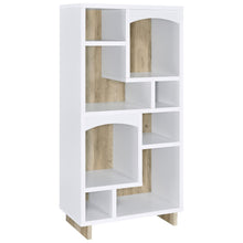 Load image into Gallery viewer, Dalton - 6-Shelf Bookcase - White And Distressed Pine