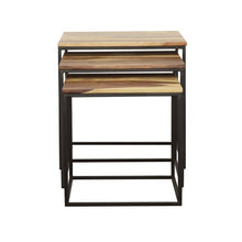 Load image into Gallery viewer, Belcourt - 3 Piece Square Nesting Tables - Natural And Black