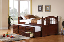 Load image into Gallery viewer, Norwood - 3-Drawer Twin Bed With Captains Trundle - Chestnut