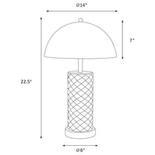 Load image into Gallery viewer, Ferris - Dome Quilted Table Lamp (Set of 2) - Black