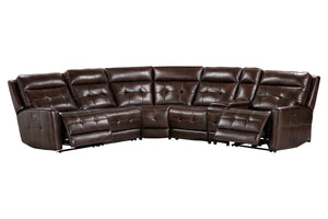 Canterbury - 6 Piece Zero Gravity Modular Power Reclining Sectional - Acorn