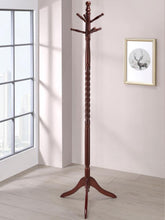 Load image into Gallery viewer, Riona - 6 Hook Freestanding Wood Coat Rack Hat Hanger - Merlot