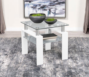 Dyer - 1-Shelf Rectangular Glass Top Table