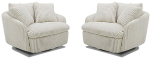 Boomer - Large Swivel Chair with 2 Pillows