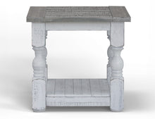 Load image into Gallery viewer, Stone - End Table - Antiqued Ivory / Weathered Gray