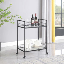 Load image into Gallery viewer, Curltis - 2-Tier Rectangular Glass Shelf Metal Bar Cart - Black