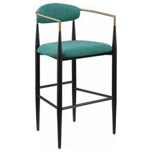 Load image into Gallery viewer, Tina - Metal Pub Height Bar Stool With Upholstered Back And Seat (Set of 2)