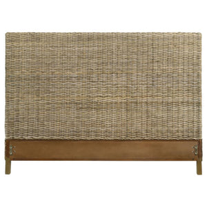 Zyla - Woven Rattan California King Panel Headboard - Kubu Gray