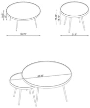 Load image into Gallery viewer, Kaelyn - 2 Piece Round Mirror Top Nesting Coffee Table