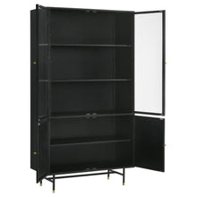 Load image into Gallery viewer, Santiago - 4 Door Metal Tall Storage Cabinet - Matte Black