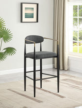 Load image into Gallery viewer, Tina - Metal Pub Height Bar Stool With Upholstered Back And Seat (Set of 2)