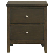 Load image into Gallery viewer, Wilkes - 2-Drawer Nightstand Bedside Table - Dark Cocoa