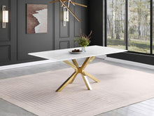 Load image into Gallery viewer, Venera - Rectangular Faux Marble Dining Table - White