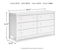 Load image into Gallery viewer, Hallityn - White - Six Drawer Dresser