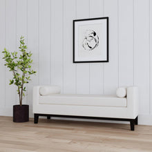 Load image into Gallery viewer, Rosie - Upholstered Accent Bench With Armrests - Vanilla