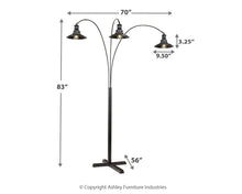 Load image into Gallery viewer, Sheriel - Black - Metal Arc Lamp