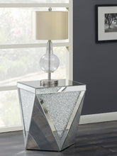 Load image into Gallery viewer, Amore - Square Mirrored Acrylic Crystal Side End Table - Silver