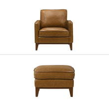Load image into Gallery viewer, Caspar - Chair &amp; Ottoman - Caramel