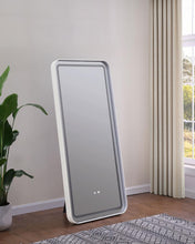 Load image into Gallery viewer, Glendora - LED Standing Mirror Bluetooth Speakers - Pearl Silver