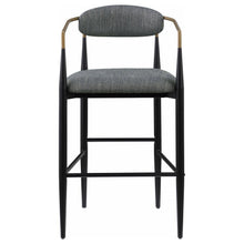 Load image into Gallery viewer, Tina - Metal Pub Height Bar Stool With Upholstered Back And Seat (Set of 2)