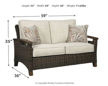 Load image into Gallery viewer, Paradise - Medium Brown - Loveseat W/Cushion