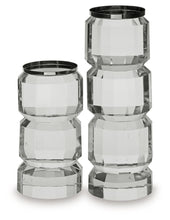 Load image into Gallery viewer, Brentley - Clear / Silver Finish - Candle Holder Set (Set of 2)