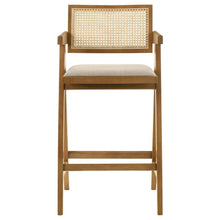 Load image into Gallery viewer, Kane - Woven Rattan Wood Bar Chair (Set of 2) - Light Walnut