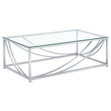 Load image into Gallery viewer, Lille - 3 Piece Glass Top Coffee End Sofa Table Set - Chrome