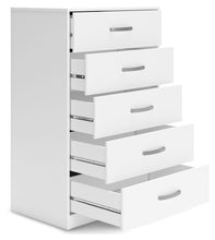 Load image into Gallery viewer, Flannia - White - Five Drawer Chest - 46&quot; Height
