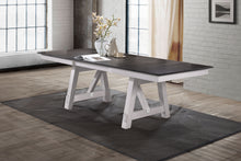 Load image into Gallery viewer, Maisie - Dining Table Top &amp; Base - White / Dark Brown