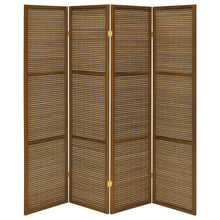 Load image into Gallery viewer, Browning - 4-Panel Bamboo Room Divider Folding Screen - Walnut