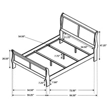 Load image into Gallery viewer, Louis Philippe - Panel Sleigh Bed