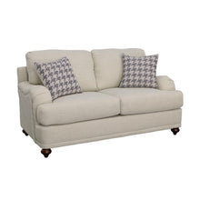 Load image into Gallery viewer, Glenn - Upholstered English Arm Loveseat - Light Gray And Blue