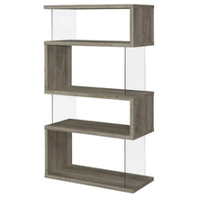 Load image into Gallery viewer, Emelle - 4-Shelf Glass Panel Bookshelf
