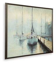 Load image into Gallery viewer, Worthney - Blue / White / Brown - Wall Art