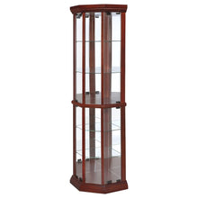 Load image into Gallery viewer, Appledale - 6-Shelf Corner Curio Display Cabinet - Medium Brown