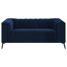 Load image into Gallery viewer, Chalet - Upholstered Tuxedo Arm Tufted Loveseat - Blue