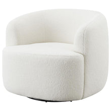 Load image into Gallery viewer, Hudson - Faux Sheepskin Upholstered Swivel Chair - Natural