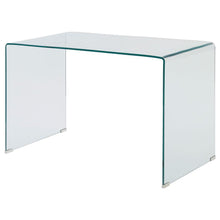 Load image into Gallery viewer, Ripley - Tempered Bent Glass Writing Desk Clear - Clear Glass