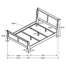 Load image into Gallery viewer, Louis Philippe - Panel Sleigh Bed