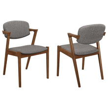 Load image into Gallery viewer, Malone - Padded Wood Dining Arm Chair (Set of 2) - Dark Walnut