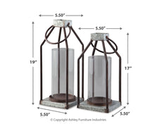 Load image into Gallery viewer, Diedrick - Gray / Black - Lantern Set (Set of 2)