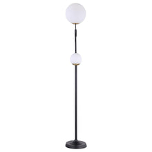 Load image into Gallery viewer, Dacki - Dual Spherical Bulb Metal Floor Lamp - Black