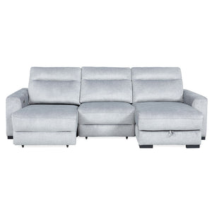 Elliot - 3 Piece Modular Lift Top Storage Sectional - Sterling