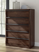 Load image into Gallery viewer, Dilenno - Dark Brown - Five Drawer Chest