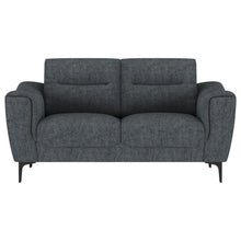 Load image into Gallery viewer, Nolan - Upholstered Sloped Track Arm Loveseat - Charcoal