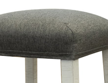 Load image into Gallery viewer, Stone - Stool With Fabric Seat - Antiqued Ivory / Weathered Gray