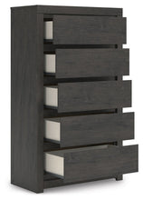 Load image into Gallery viewer, Fraluna - Charcoal - Five Drawer Chest