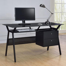 Load image into Gallery viewer, Weaving - 2-Drawer Computer Desk Keyboard Tray - Black